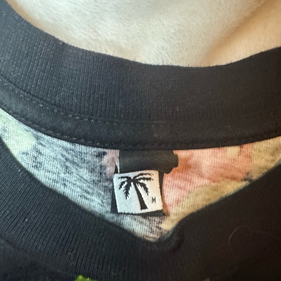 ♥️ Blvd Men’s Black/Red Palm Trees Graphics T-Shirt - Picture 2 of 8